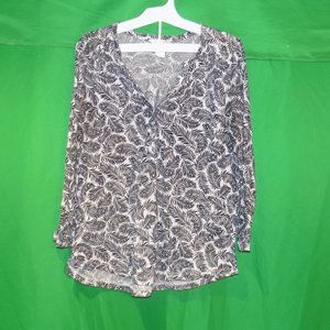 H&M Womans Blouse Peacock Feathers (S)